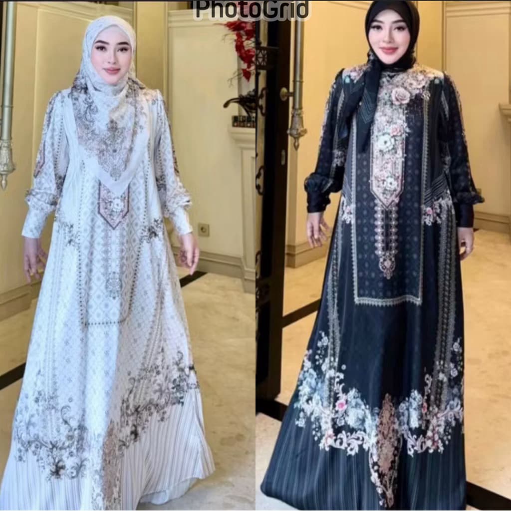 SHELLASAUKIA DRESS SET HIJAB PRINTING MEWAH EXCLUEIVE