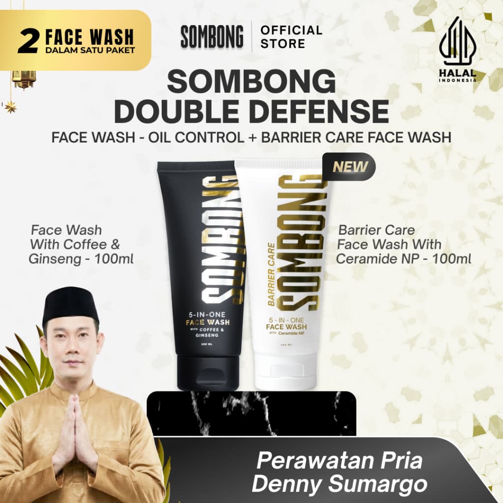 SOMBONG 5-in-1 Double Defense Face Wash - Oil Control Face Wash + Barrier Care Face Wash